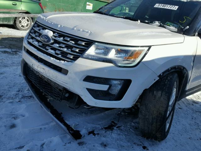 1FM5K8FHXGGA69528 - 2016 FORD EXPLORER L WHITE photo 9