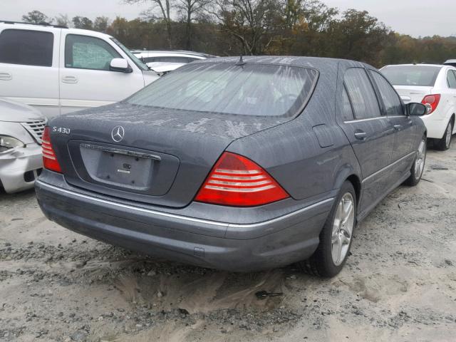WDBNG70J26A474942 - 2006 MERCEDES-BENZ S 430 GRAY photo 4