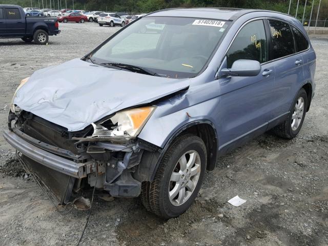 JHLRE38717C000712 - 2007 HONDA CR-V EXL BLUE photo 2