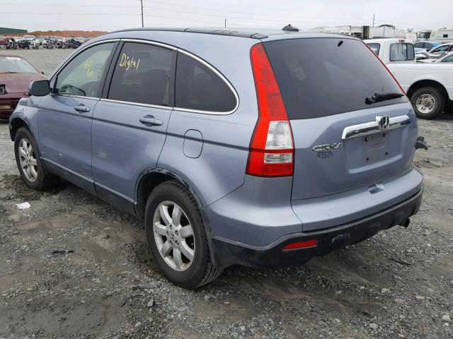 JHLRE38717C000712 - 2007 HONDA CR-V EXL BLUE photo 3