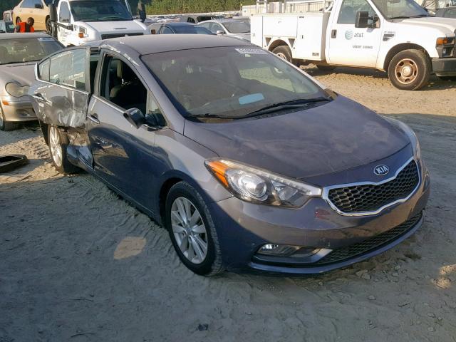 KNAFX4A81F5316162 - 2015 KIA FORTE EX GRAY photo 1