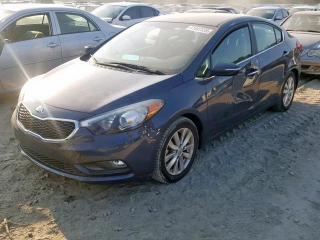 KNAFX4A81F5316162 - 2015 KIA FORTE EX GRAY photo 2