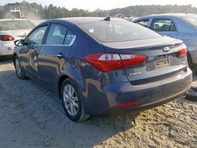 KNAFX4A81F5316162 - 2015 KIA FORTE EX GRAY photo 3