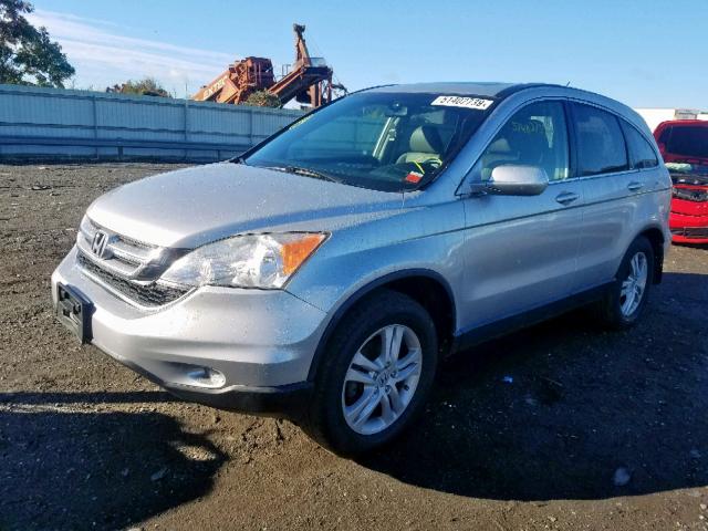 JHLRE4H75BC001697 - 2011 HONDA CR-V EXL SILVER photo 2