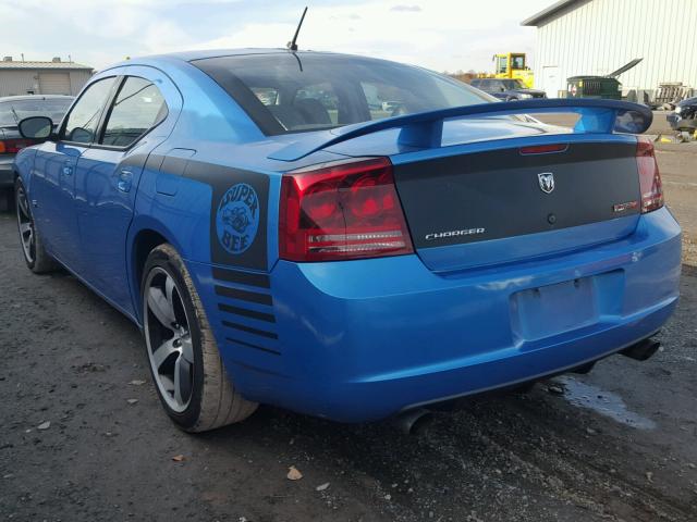 2B3LA73W28H171795 - 2008 DODGE CHARGER SR BLUE photo 3