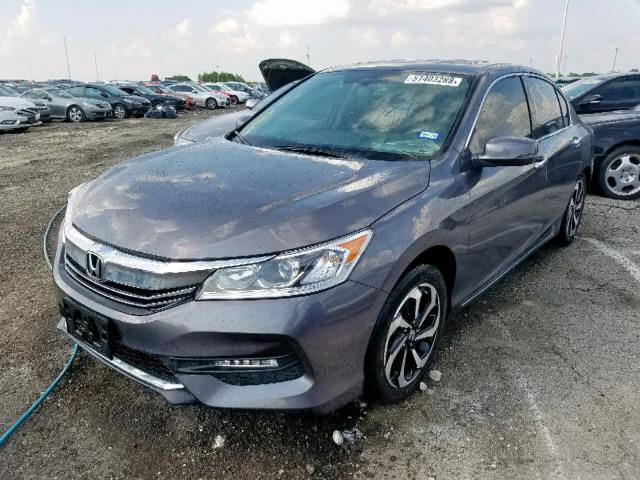 1HGCR3F88HA045731 - 2017 HONDA ACCORD EXL GRAY photo 2