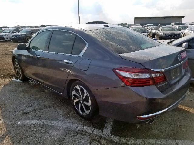 1HGCR3F88HA045731 - 2017 HONDA ACCORD EXL GRAY photo 3