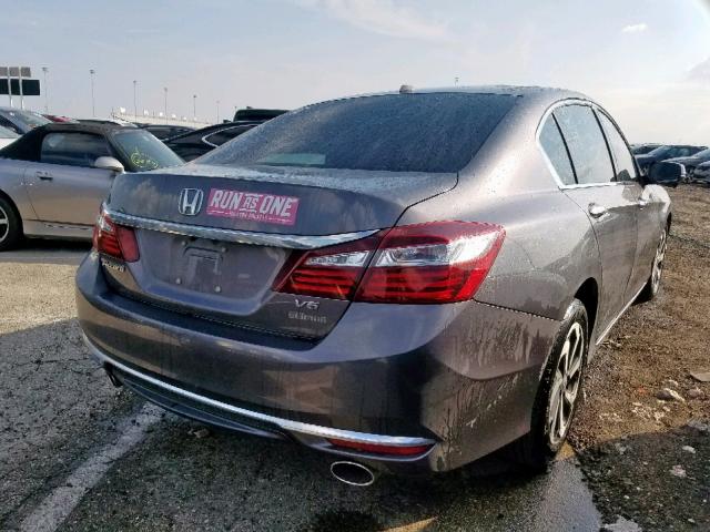 1HGCR3F88HA045731 - 2017 HONDA ACCORD EXL GRAY photo 4