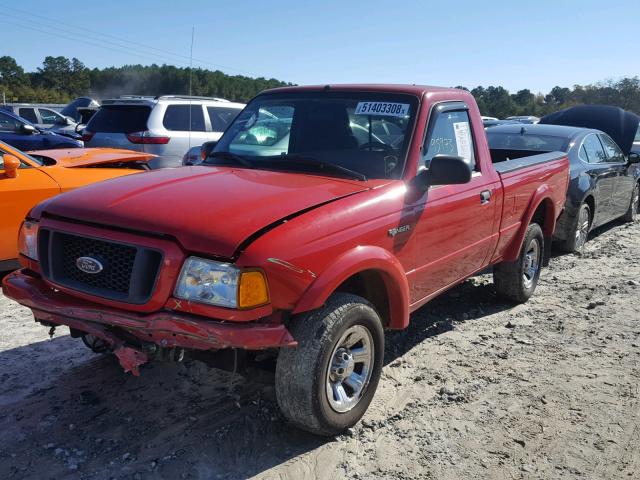 1FTYR10U45PA11177 - 2005 FORD RANGER RED photo 2