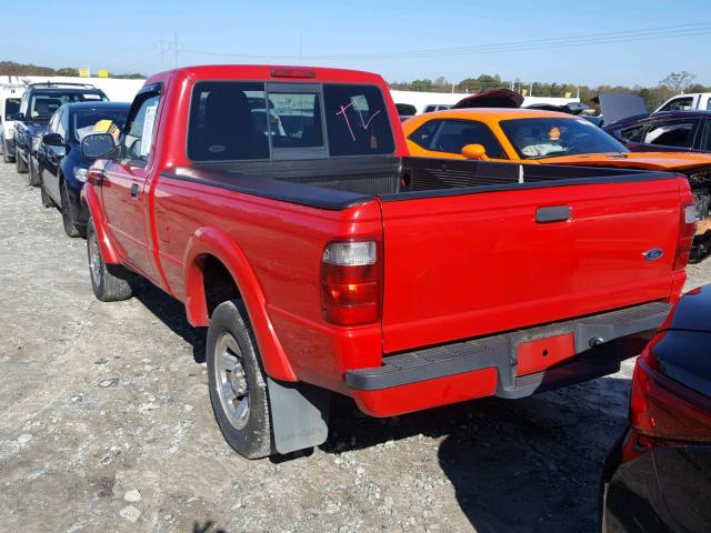 1FTYR10U45PA11177 - 2005 FORD RANGER RED photo 3