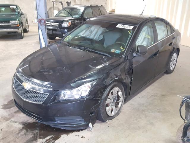 1G1PC5SH0C7239445 - 2012 CHEVROLET CRUZE LS BLACK photo 2