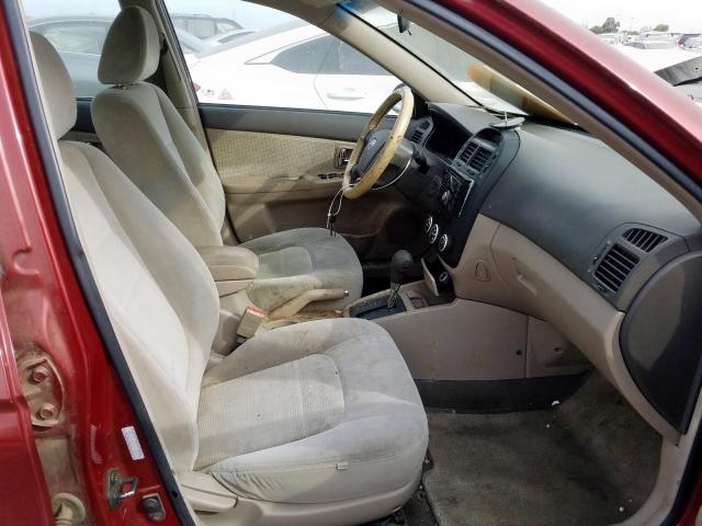 KNAFE122975453320 - 2007 KIA SPECTRA EX RED photo 5