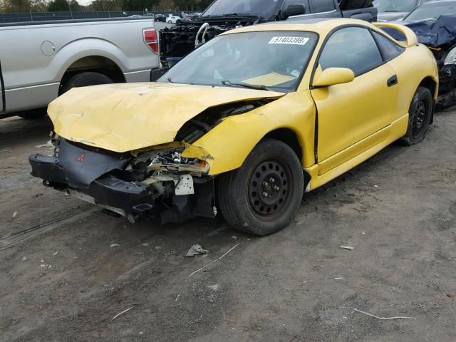 4A3AK44Y5XE128430 - 1999 MITSUBISHI ECLIPSE GS YELLOW photo 2