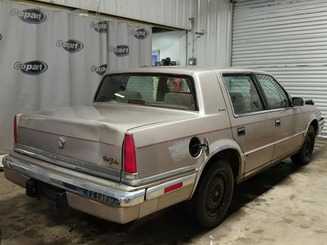 1C3BU4636JD141398 - 1988 CHRYSLER NEW YORKER BEIGE photo 4