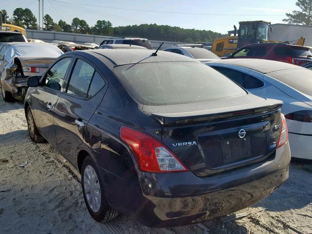 3N1CN7AP4EL818654 - 2014 NISSAN VERSA S BLACK photo 3