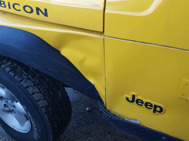 1J4FA69S64P711319 - 2004 JEEP WRANGLER / YELLOW photo 9