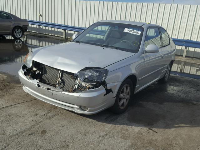 KMHCG35C54U291408 - 2004 HYUNDAI ACCENT GL SILVER photo 2