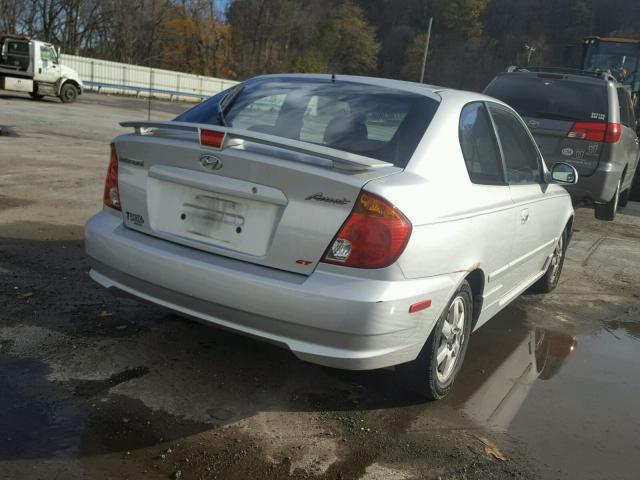 KMHCG35C54U291408 - 2004 HYUNDAI ACCENT GL SILVER photo 4