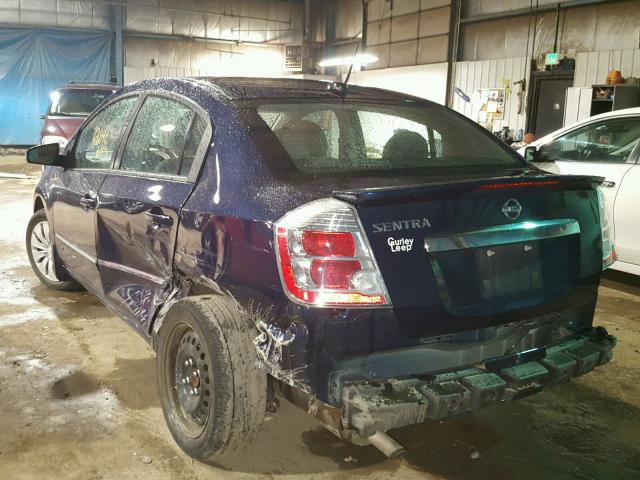 3N1AB6AP5CL668092 - 2012 NISSAN SENTRA 2.0 BLUE photo 3