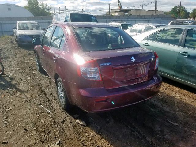 JS2YC412185102722 - 2008 SUZUKI SX4 BURGUNDY photo 3