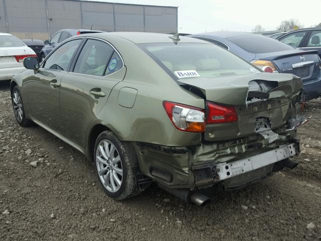 JTHCK262485016856 - 2008 LEXUS IS 250 GREEN photo 3