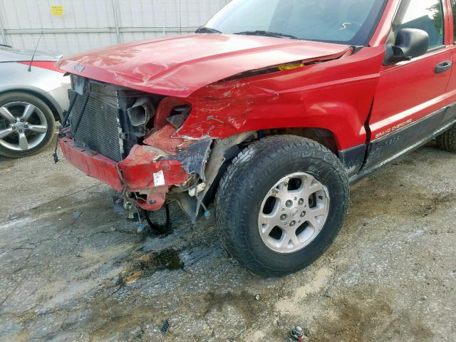 1J4G248S5YC261490 - 2000 JEEP GRAND CHER RED photo 9