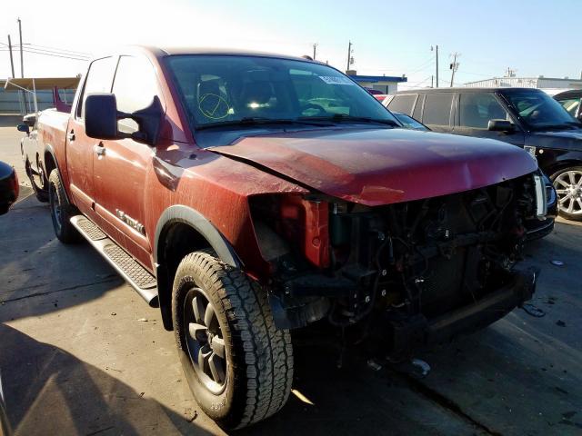 1N6BA0EC7FN502599 - 2015 NISSAN TITAN S RED photo 1