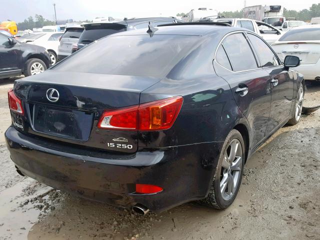 JTHBF5C2XA5125169 - 2010 LEXUS IS 250 BLACK photo 4