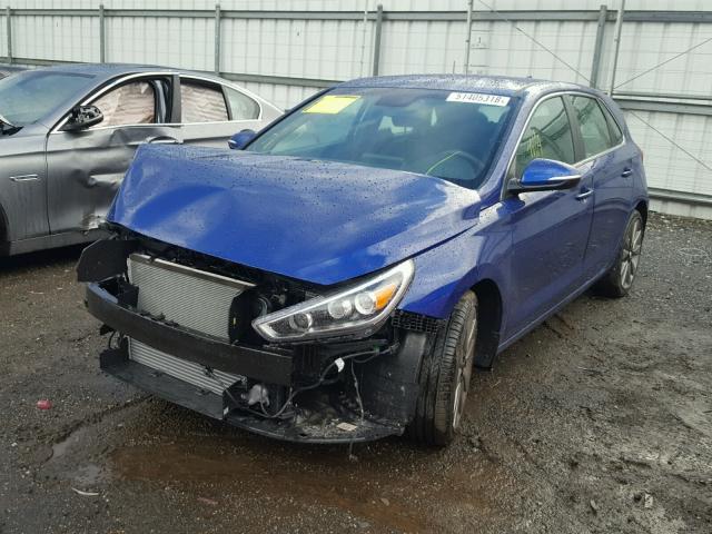 KMHH55LC8JU075235 - 2018 HYUNDAI ELANTRA GT BLUE photo 2