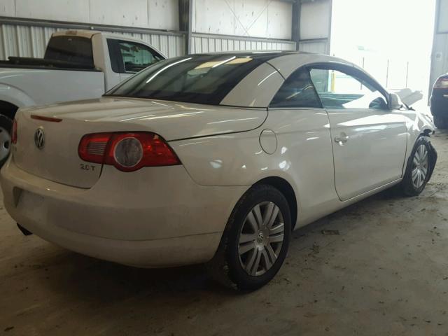 WVWFA71F77V025929 - 2007 VOLKSWAGEN EOS 2.0T L WHITE photo 4