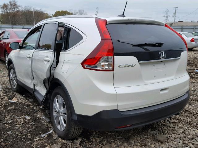 5J6RM3H74EL033355 - 2014 HONDA CR-V EXL WHITE photo 3