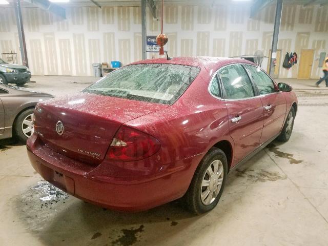 2G4WC582461191452 - 2006 BUICK LACROSSE C MAROON photo 4