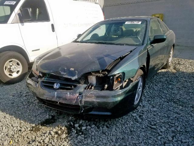 1HGCG22541A006622 - 2001 HONDA ACCORD EX BLACK photo 2