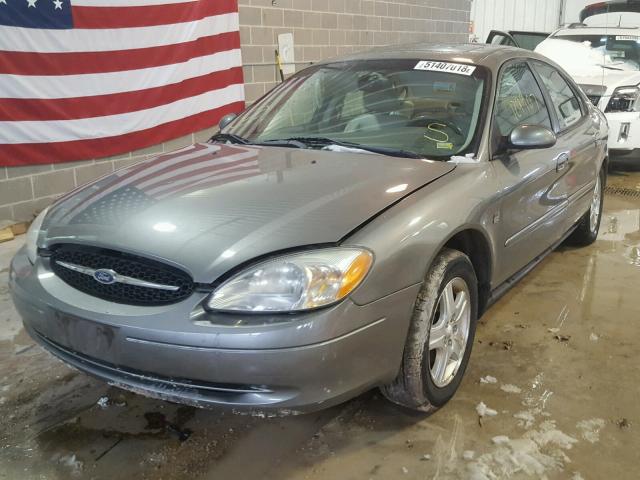 1FAHP56S12G253459 - 2002 FORD TAURUS SEL GRAY photo 2