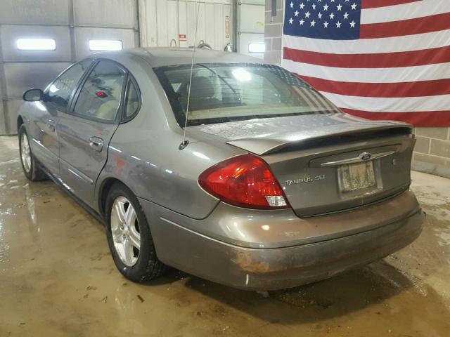 1FAHP56S12G253459 - 2002 FORD TAURUS SEL GRAY photo 3