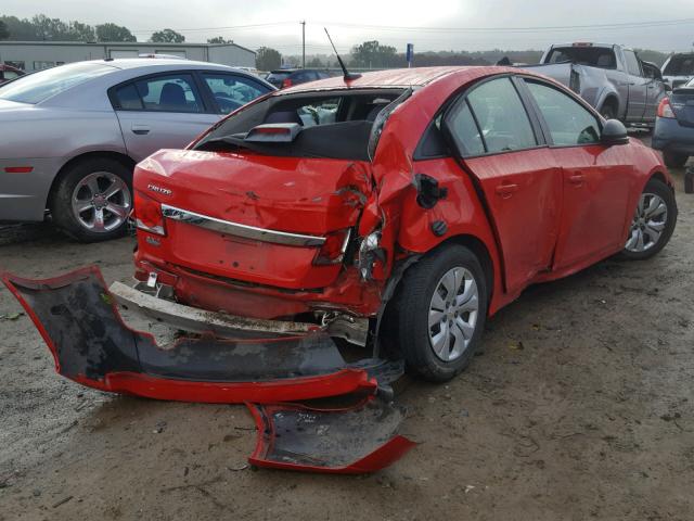 1G1PA5SH7E7248345 - 2014 CHEVROLET CRUZE LS RED photo 4