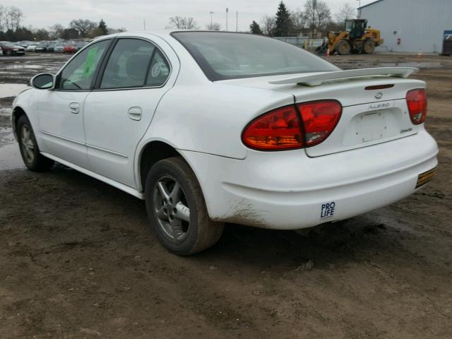 1G3NL52EX2C204342 - 2002 OLDSMOBILE ALERO GL WHITE photo 3