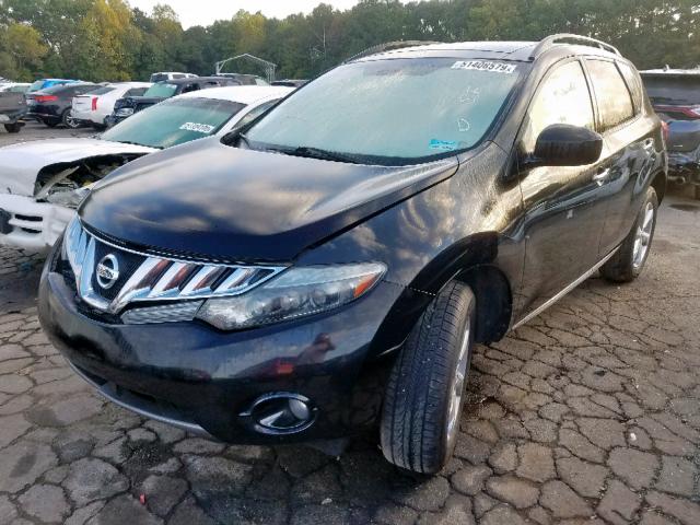 JN8AZ18U79W103471 - 2009 NISSAN MURANO S BLACK photo 2