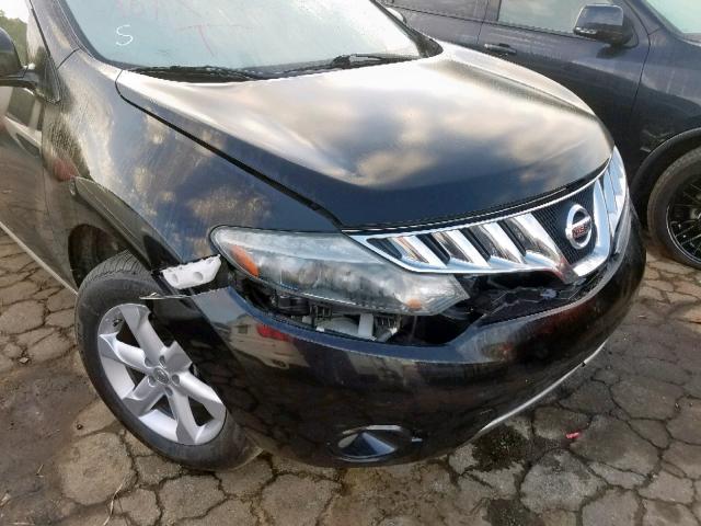 JN8AZ18U79W103471 - 2009 NISSAN MURANO S BLACK photo 9