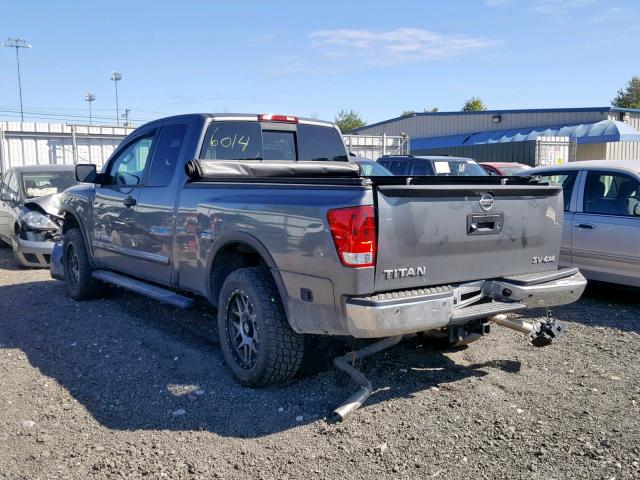 1N6AA0CC6FN505587 - 2015 NISSAN TITAN S GRAY photo 3