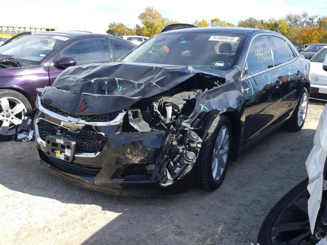 1G11D5SL2FF107840 - 2015 CHEVROLET MALIBU 2LT BLACK photo 2