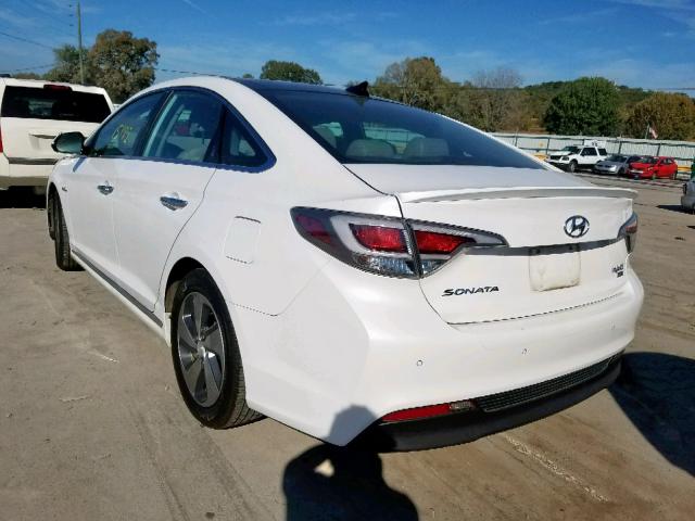 KMHE34L12GA030562 - 2016 HYUNDAI SONATA HYB WHITE photo 3