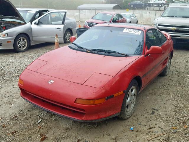 JT2SW21MXM0005502 - 1991 TOYOTA MR2 RED photo 2