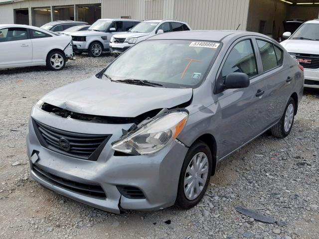 3N1CN7AP0DL872340 - 2013 NISSAN VERSA S GRAY photo 2