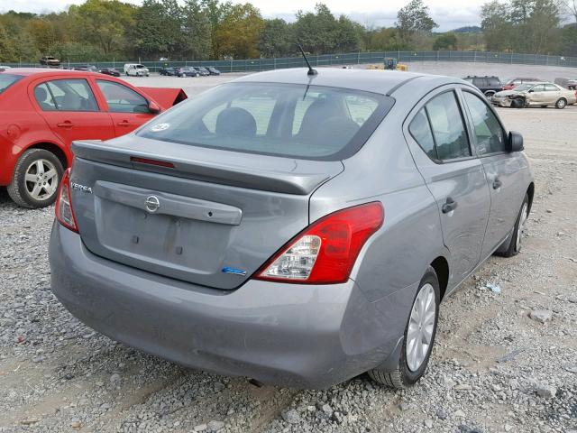 3N1CN7AP0DL872340 - 2013 NISSAN VERSA S GRAY photo 4