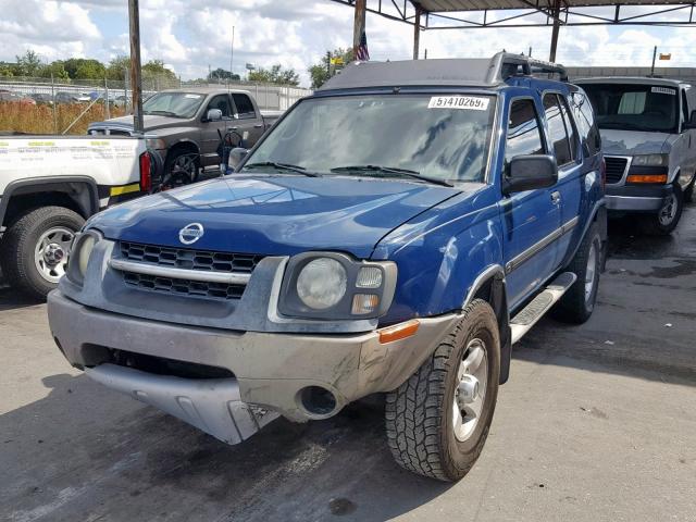 5N1ED28YX4C625988 - 2004 NISSAN XTERRA XE BLUE photo 2