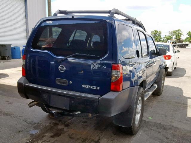 5N1ED28YX4C625988 - 2004 NISSAN XTERRA XE BLUE photo 4