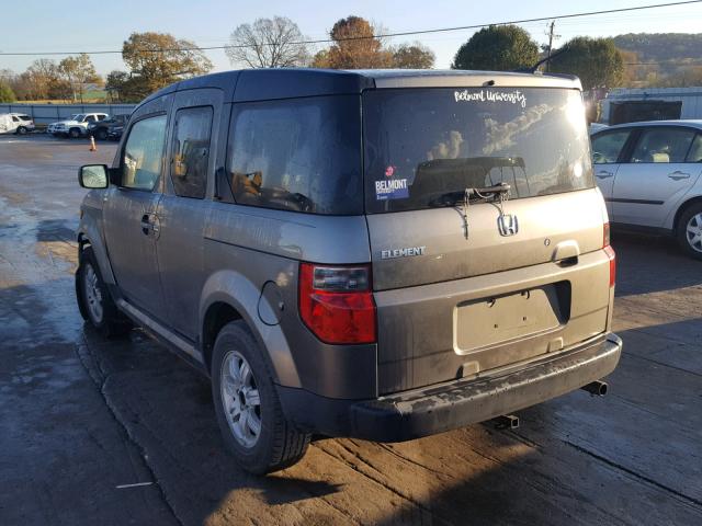 5J6YH18787L011172 - 2007 HONDA ELEMENT EX GRAY photo 3