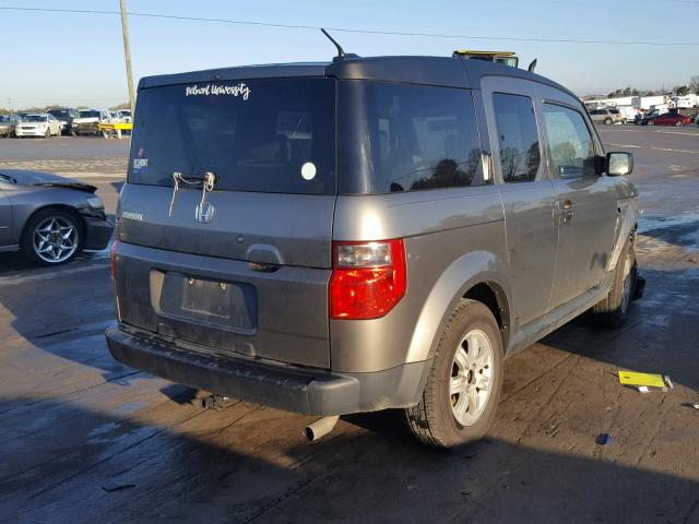 5J6YH18787L011172 - 2007 HONDA ELEMENT EX GRAY photo 4