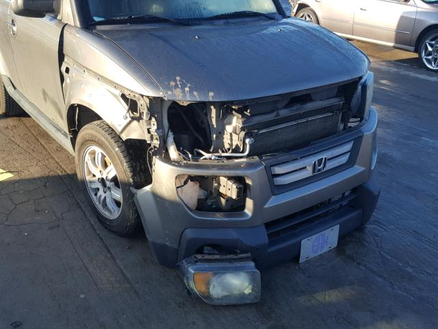 5J6YH18787L011172 - 2007 HONDA ELEMENT EX GRAY photo 9